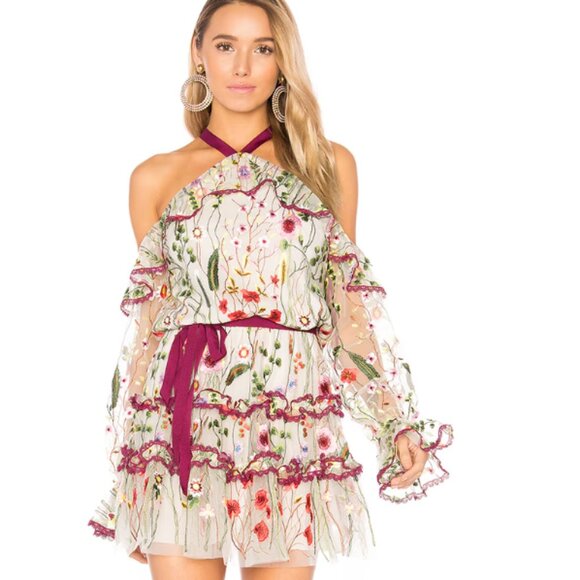 Alexis | Dresses | Alexis Adeline Embroidered Floral Short Dress In Ivory  Garden | Poshmark